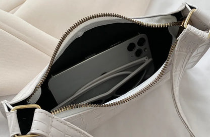 Borse in pelle PU moda per donna Borsa da ascella modello alligatore Borsa da donna piccola borsa a tracolla sotto le ascelle