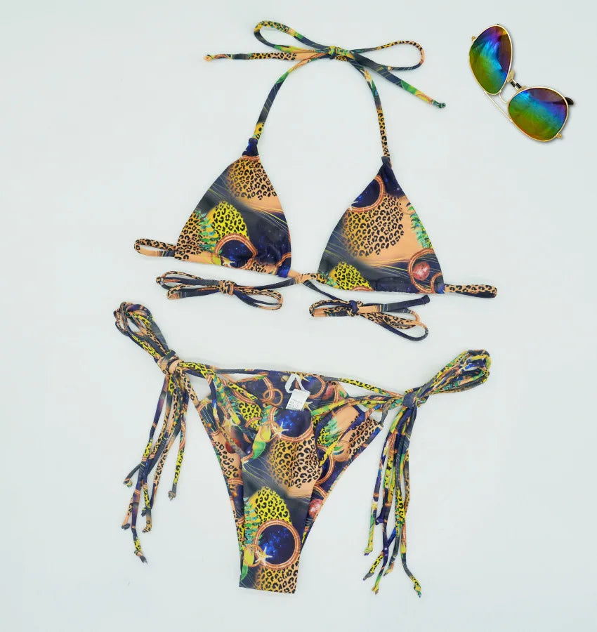 TTYY- 0147 Hot Salesbathing Suit Sexy Perspective Contrast Color Women Bikini Eco Friendly Swimwear Private Label Bikini
