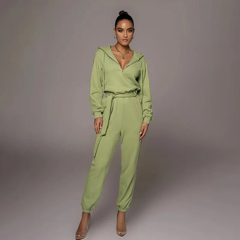 Combinaison Femme en Coton Uni à Manches Longues, Mode Décontractée, Combinaison Solide, Vêtements de Loisirs Printemps 2022
