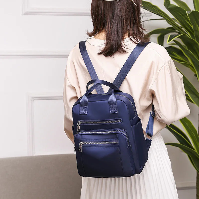 Zaino da donna da viaggio Borse a tracolla Oxford impermeabili casual Borsa da donna di grande capacità Zaino Borsa da scuola nera