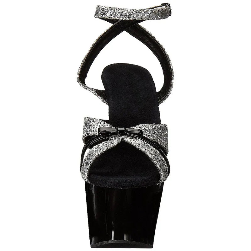 17cm Thin Heel Red Stripper Shoes Nightclub Sexy Platform Pole Dance High Heels Summer Leaky Toe Large Sandals