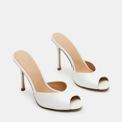 2025 Talons Hauts Antidérapants Sexy Escarpins pour Dames Semelle Intérieure Grande Taille Talon Printemps Extérieur Sandales Légères Bout Pointu Été