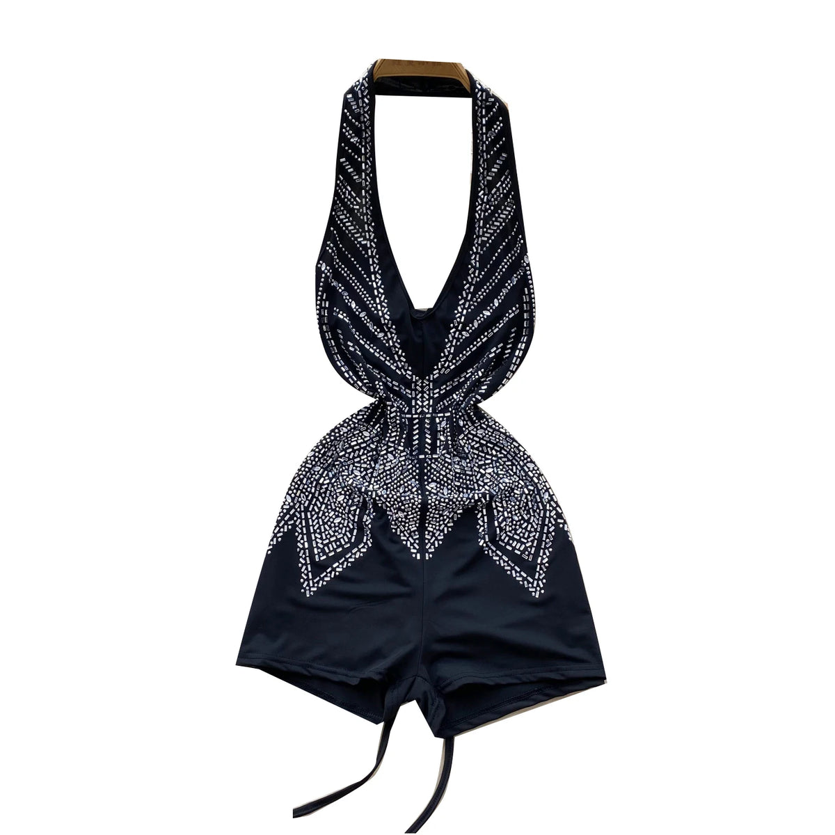 Combinaison courte moulante à col en V, sans manches, taille haute, dos nu, en dentelle, pour femme, style Y2K, vente en gros
