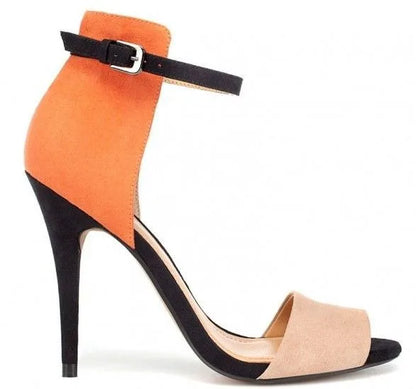 Sandales d'été à talons hauts sexy, bout pointu, boucle résistante, augmentant la hauteur, pour femmes en extérieur