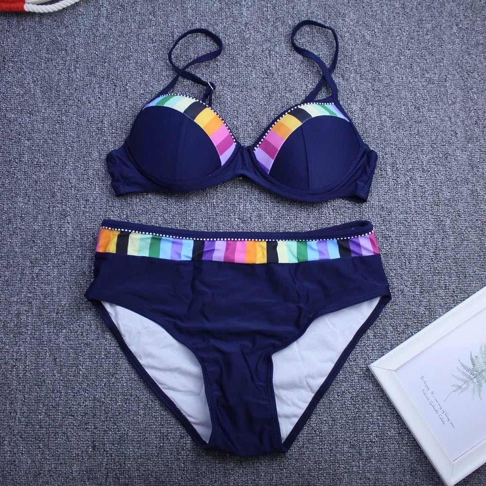 TW  Fashion Ladies Plus Size Bathing Suit XXXL Brazilian Bikini Two Piece Swimwear