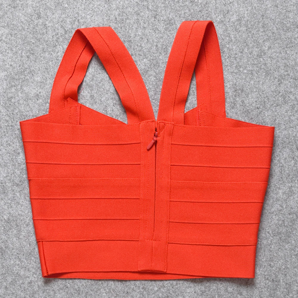 BEAUKEY Classico bianco con fasciatura per spaghetti Crop Top Mini Girl High Street Fashion Camis Nero Vintage Rosso Compleanno Gilet elastico