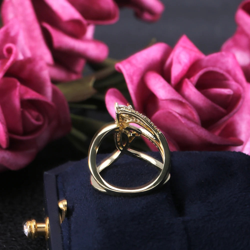 CAOSHI Trendy Style Color oro linea vuota anello semplice regalo di anniversario di matrimonio per moglie gioielli nobili per donna all'ingrosso all'ingrosso