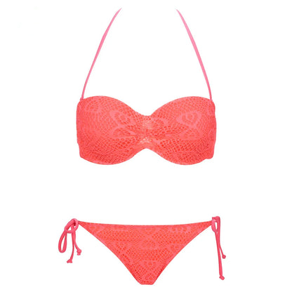 Bikini Solide Avec Bretelles Bandage Ensemble Bikini Blanc Push Up Bikini Maillots De Bain Bandeau Maillot De Bain Brésilien Maillot De Bain