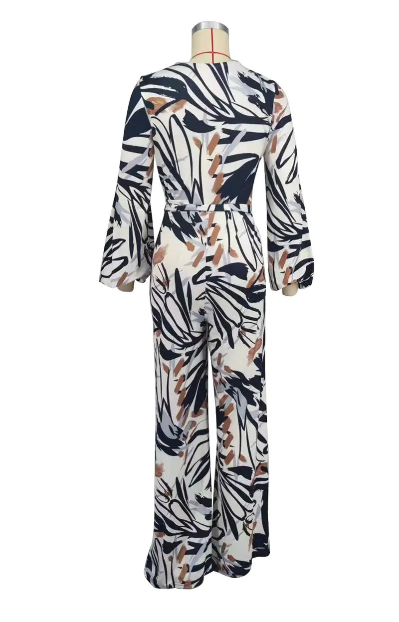 2025 Autumn Arrival Women's Trendy High-Waist Wide-Leg Jumpsuit Casual Floor-Length Draping Trousers