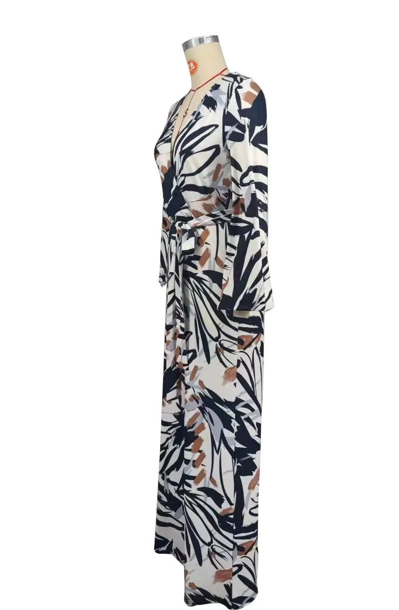2025 Autumn Arrival Women's Trendy High-Waist Wide-Leg Jumpsuit Casual Floor-Length Draping Trousers