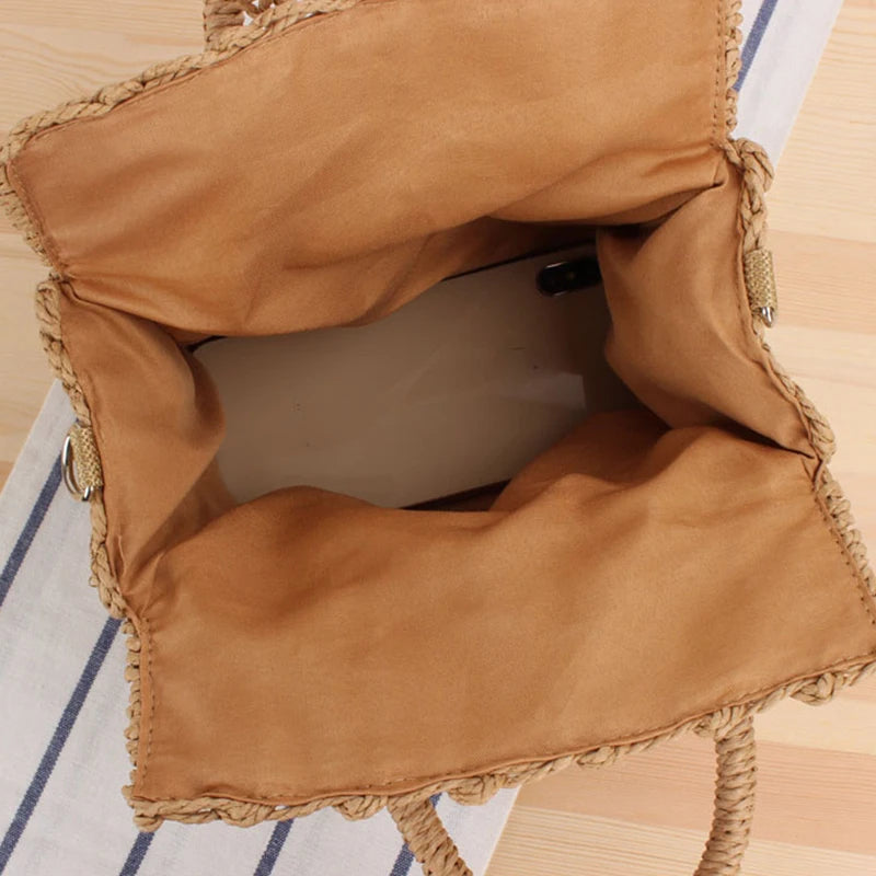 Gusure Ladies Summer Straw Woven Crossbody Bags Casual Small Hasp Shoulder Bag rafia Square Rattan Messenger Bag borse borsa