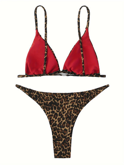 2025 Micro Leopard Bikini Women High Cut Bandage Push up Swimsuit Sexy Bathing Suit Padded Thong Swimwear Summer Beach Vacation