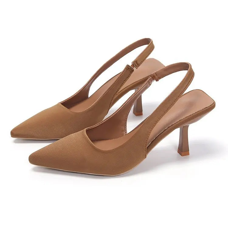 Sandales unies à talons hauts Nouveaux escarpins à bout pointu Escarpins à talons aiguilles pour femmes