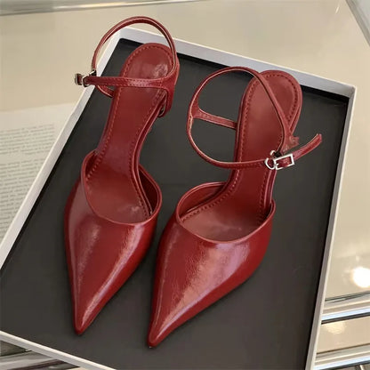 Sandales de bureau luxueuses et élégantes à talons hauts pointus de marque de créateur légitime