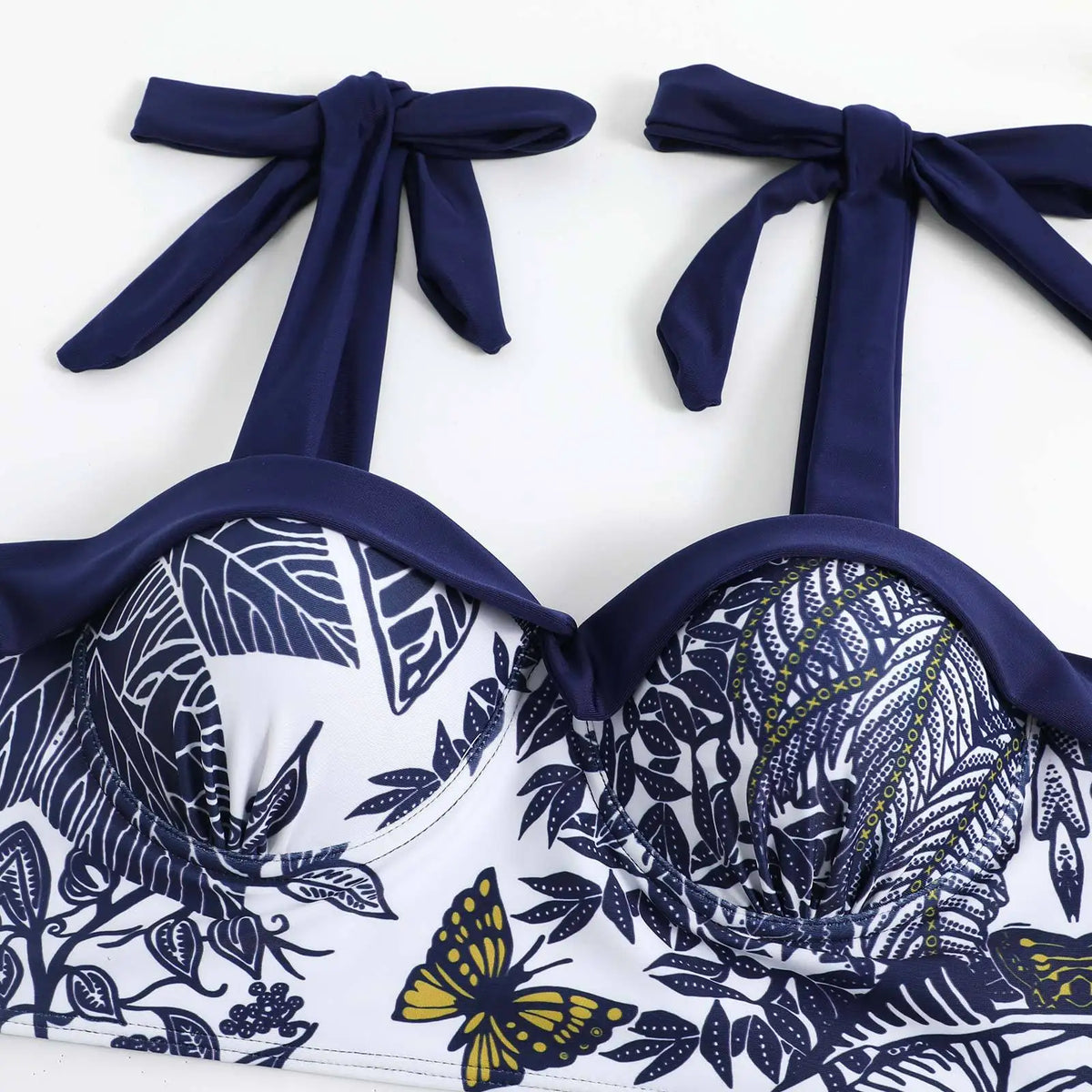 2023 Two Piece Swimsuit Sling High Waist Skinny Bikini Set and Cover up Sexy Backless V Neck Bikinis & Beachwear