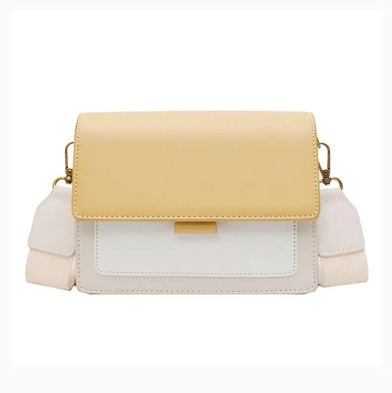 Borse a tracolla in pelle di colore a contrasto per donna Borsa da viaggio Borsa a tracolla semplice moda Borsa a tracolla piccola da donna
