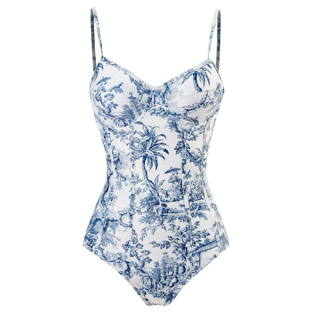 2023 New Trendy Swimwear With Beach Sarong  Beach Wear Set Vintage Swimsuit Bikinis Bikinis & Beachwear Bikini Set