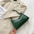 Borse in pelle PU moda per donna Borsa da ascella modello alligatore Borsa da donna piccola borsa a tracolla sotto le ascelle