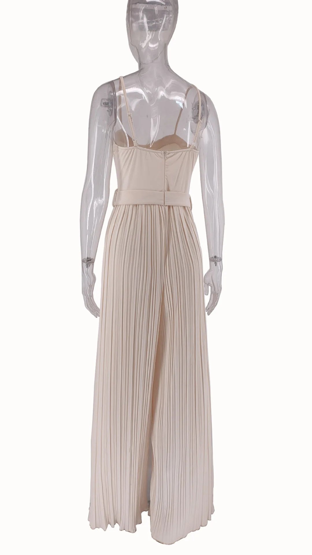 Liu Ming Herbst Winter Damen Sexy Neues Produkt Rückenfrei Locker Lässiger Playsuit Weiblicher Plissierter Overall Weiter Bein Jumpsuit