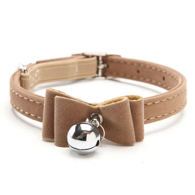 Collare elastico di sicurezza per gatti Papillon con campana Collare per cani di piccola taglia Velluto morbido e sicuro 6 colori Collana con papillon per gattini Forniture per animali domestici