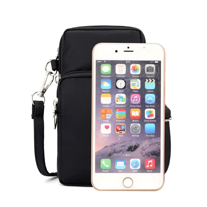 Borse a tracolla per donna Borsa piccola casual multifunzione in nylon impermeabile Custodia per cellulare Borsa a tracolla Borsa sportiva