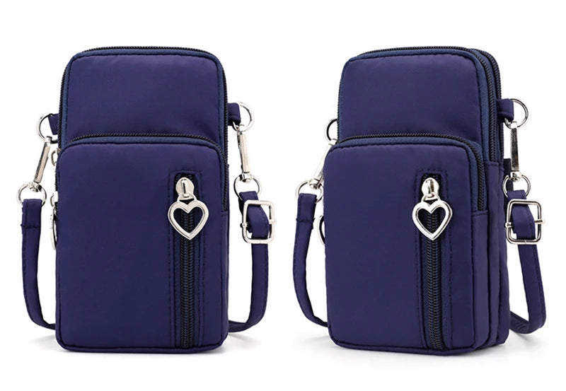 Borse a tracolla per donna Borsa piccola casual multifunzione in nylon impermeabile Custodia per cellulare Borsa a tracolla Borsa sportiva