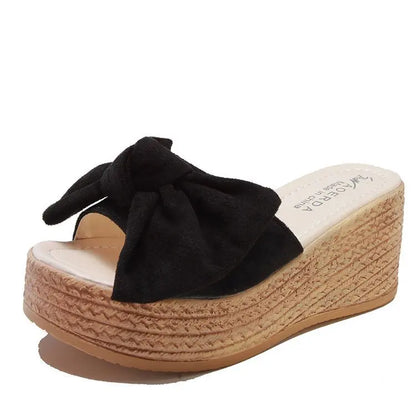 Sandales d'été compensées à semelle intérieure en PU tendance pour femmes, grande taille, vente en gros