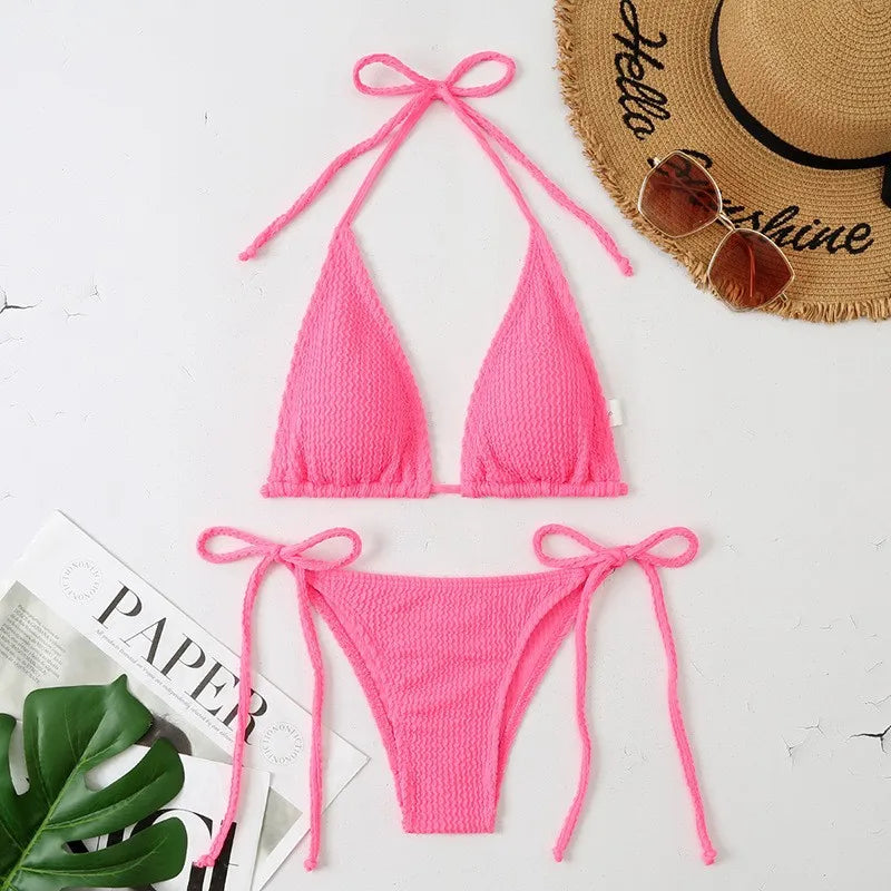 JSN9202108 Sexy Crystal Diamond Bikini Detachable Breast Pad Swimsuit Splice Breast Strap Split Swimsuit