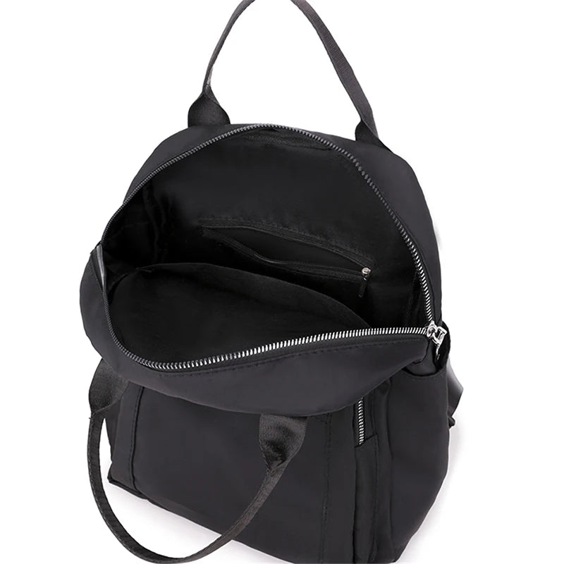 Zaino da donna da viaggio Borse a tracolla Oxford impermeabili casual Borsa da donna di grande capacità Zaino Borsa da scuola nera