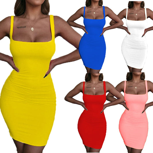 Robe d'été pour femmes, sexy, moulante, décontractée, pour fête, robe de soleil, sexy, pour femme de bureau, élégante, mini-robe moulante, Vestidos