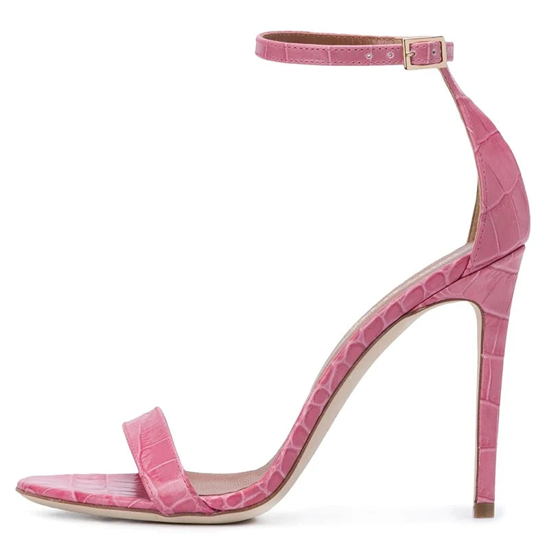 Plus Size Fashion Stiletto Heel Buckle Strap Women Sandals Elegant Open Toe High Heels for Ladies