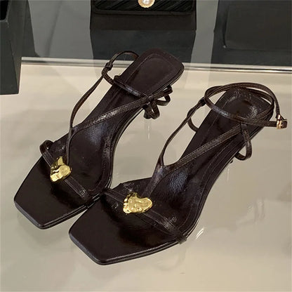 2025 Designer Customized Women's Comfortable Open Toed Red High Heels Sandals Wedding Shoes