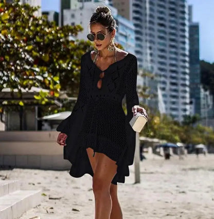 Wholesale Beach Pareos Cover up Embroidery Bikini Cover up Swimwear Women Robe Plage Beach Bathing Suit Cover OEM Service Adults