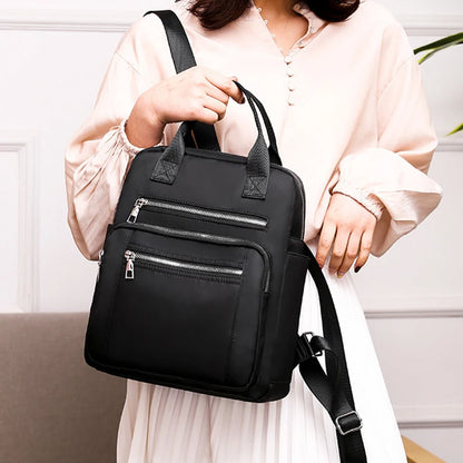Zaino da donna da viaggio Borse a tracolla Oxford impermeabili casual Borsa da donna di grande capacità Zaino Borsa da scuola nera