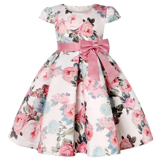 Nuove ragazze Bambini Fiore Elegante causale Principessa Abiti da festa Abbigliamento per bambini Natale Compleanno Festa di nozze Abito da bambina