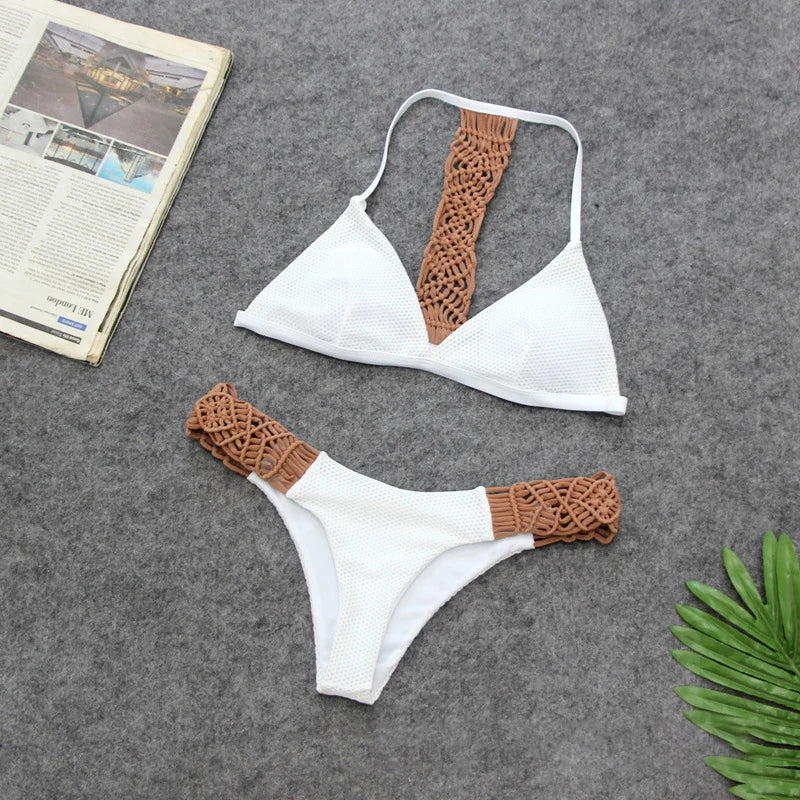 2023 i più nuovi bikini sexy a vita bassa costumi da bagno femminili da donna bikini a taglio alto set costume da bagno per donna costume da bagno bianco