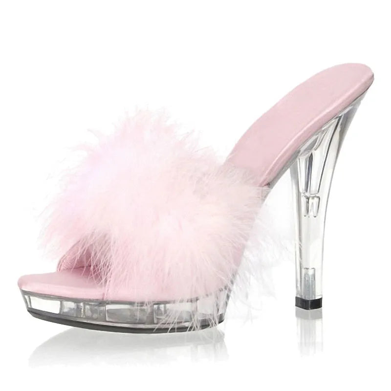 13 cm Transparente Stiletto High Heels Mode Leichte Zehenpartie Plateau High Heels Club Sexy Stripper Große Zehenpartie Sommer Sandalen