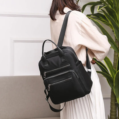 Zaino da donna da viaggio Borse a tracolla Oxford impermeabili casual Borsa da donna di grande capacità Zaino Borsa da scuola nera