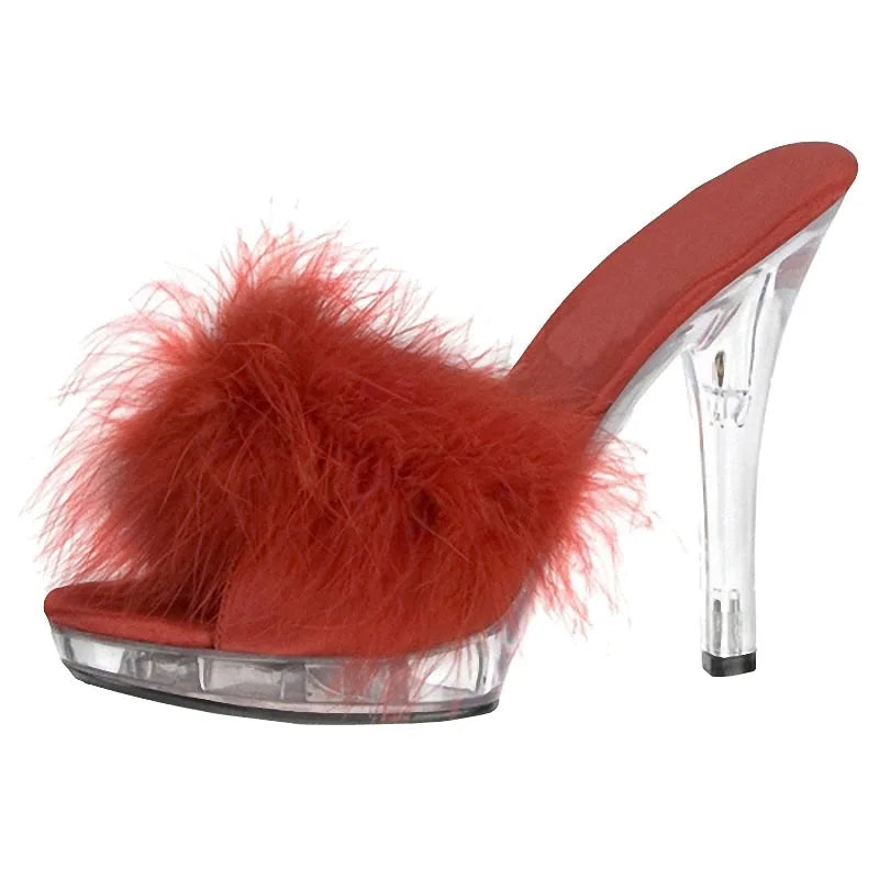 13 cm Transparente Stiletto High Heels Mode Leichte Zehenpartie Plateau High Heels Club Sexy Stripper Große Zehenpartie Sommer Sandalen