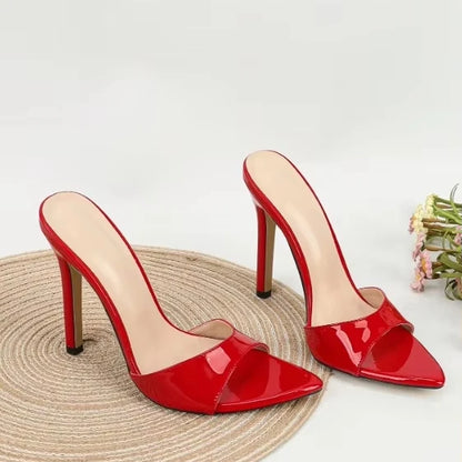 Tongs d'été coréennes à bout ouvert pour femmes, nouvelles sandales à talons hauts tendance, talons fins pour pantoufles d'extérieur