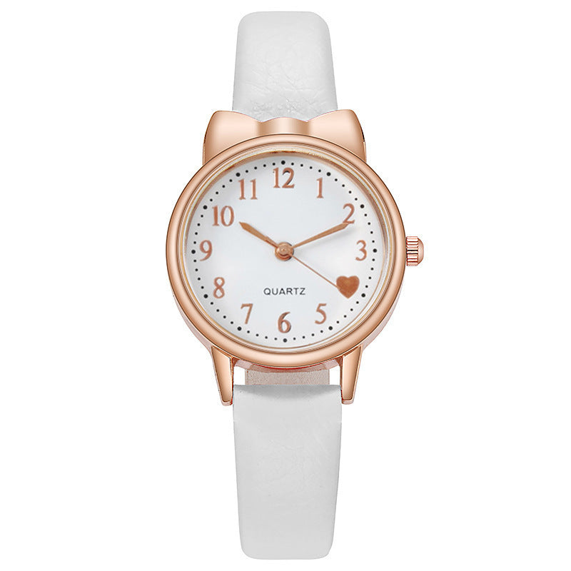 2023 Fashion Kids Love quadrante digitale orologio per bambini Set cinturino in pelle orologi al quarzo orologio per ragazze per bambini orologio per bambini + braccialetto