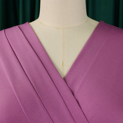 Abito aderente elegante da donna maniche corte avvolgente scollo a V cintura in vita modesta abito da chiesa abiti estivi femminili abiti di classe africani