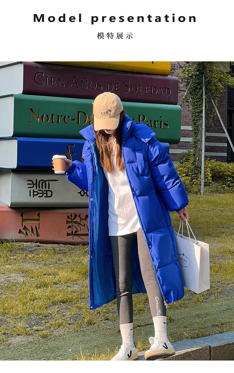 Cappotto freddo da donna invernale parka giacca imbottita lunga con cappuccio Plus Size cappotto Super caldo capispalla da neve all'ingrosso a buon mercato coreano