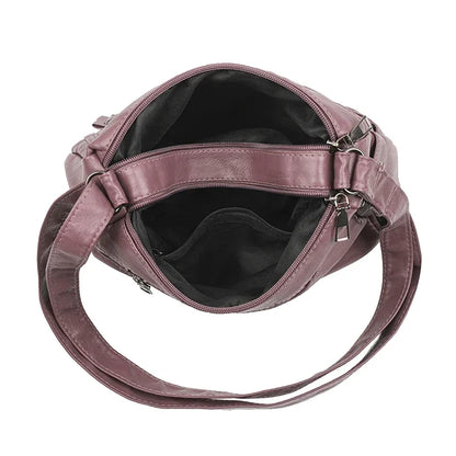 Borsa a tracolla in pelle da donna Tracolla regolabile Chiusura con cerniera Borsa per donna Viaggio Lavoro Borsa a tracolla casual quotidiana