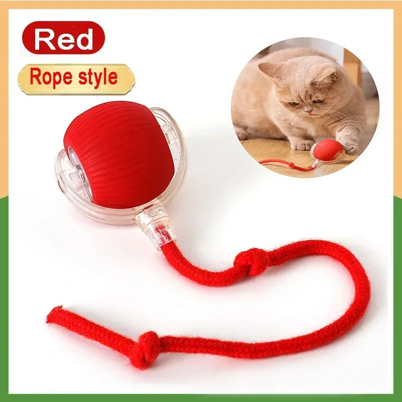 Forniture per animali domestici ricaricabili Addestramento per cani e gatti per imitare i giocattoli interattivi per animali domestici dei ratti Palla giocattolo elettrica Coda simulata Casa