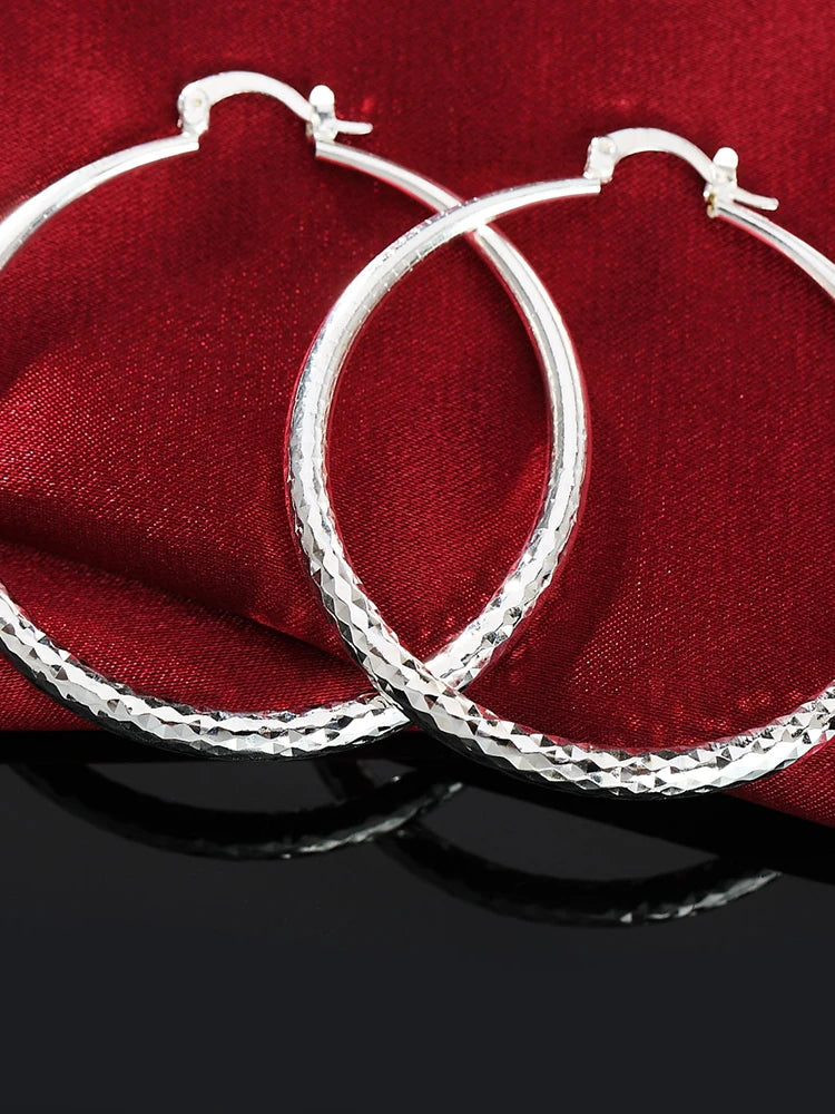 Ciondoli Orecchini a cerchio a cerchio da 3 cm per le donne Moda Graziosi gioielli per feste di nozze Regali di festa