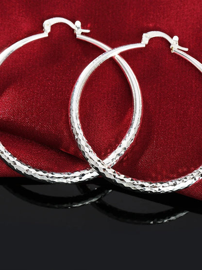 Ciondoli Orecchini a cerchio a cerchio da 3 cm per le donne Moda Graziosi gioielli per feste di nozze Regali di festa