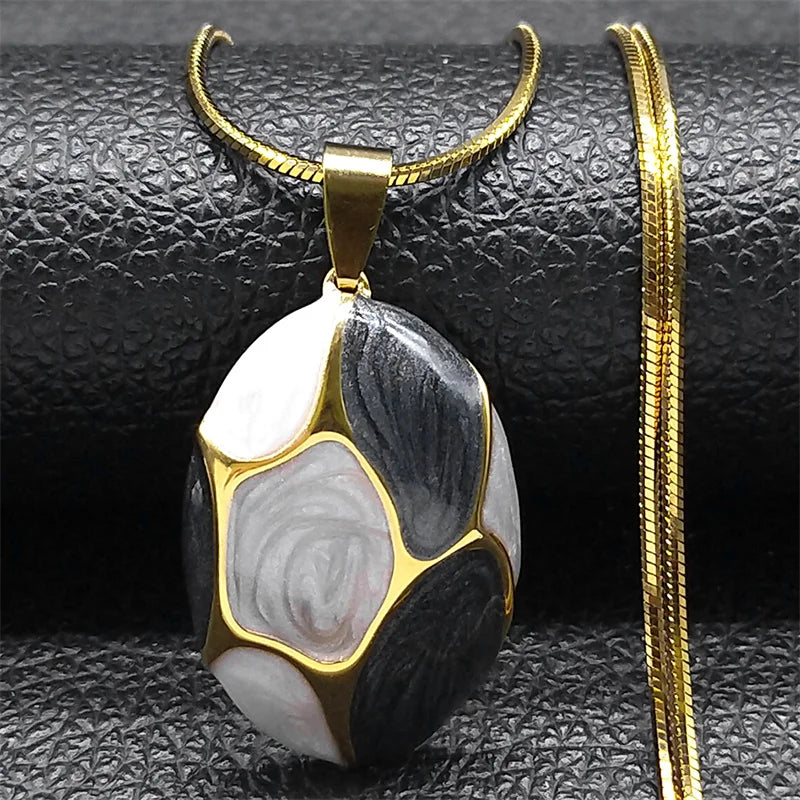 Collane con ciondolo con ciondolo rosa per donne Ragazze Acciaio inossidabile Colore oro Catena femminile alla moda Boho Collare con gioielli regalo NZZZ387S1
