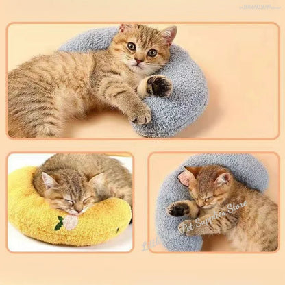 Pet Piccolo cuscino Moda Protezione per il collo Sonno profondo Cucciolo Gattino Cuscino a forma di U Cane Gatto Poggiatesta Cuscino per dormire Forniture per animali domestici