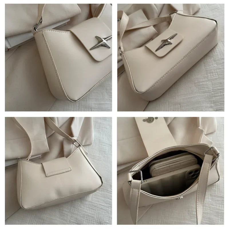 Borse a tracolla vintage Borsa piccola da donna Borsa a tracolla classica in pelle PU Borsa da donna sotto le ascelle Borsa a tracolla alla moda